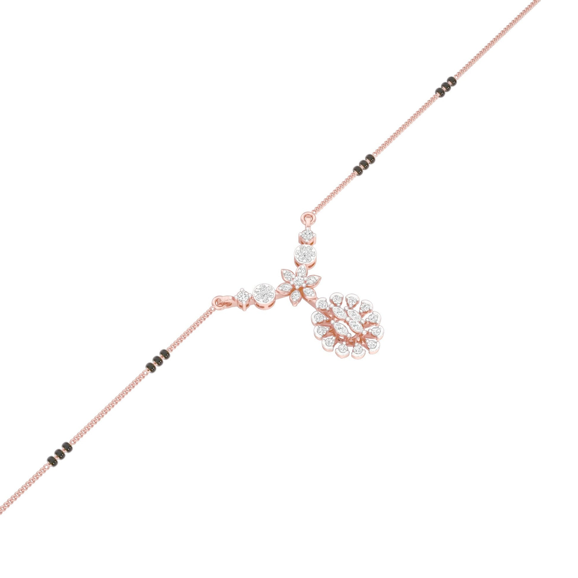 Dhrishti Diamond Mangalsutra 18 KT / Rose Gold