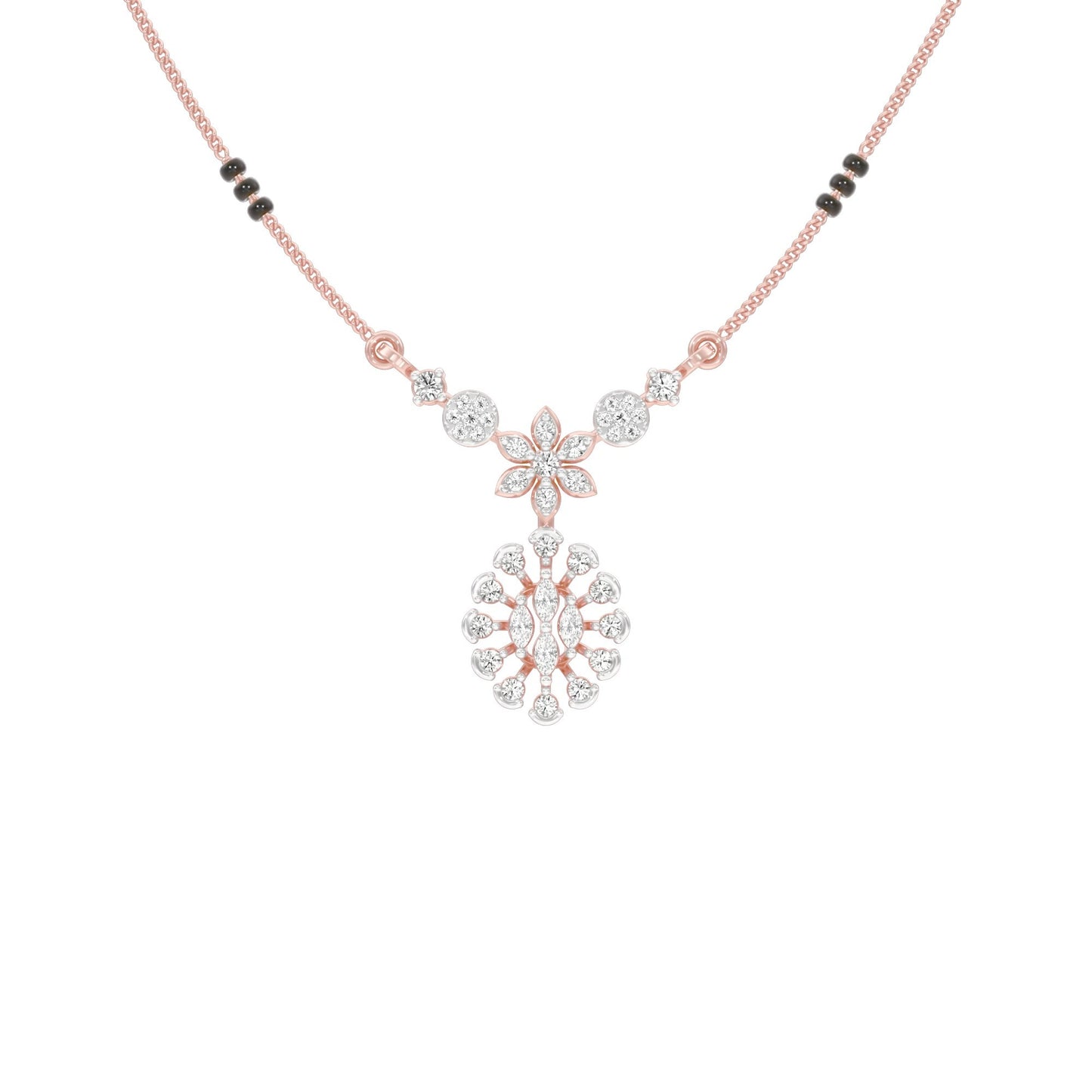 Dhrishti Diamond Mangalsutra 18 KT / Rose Gold