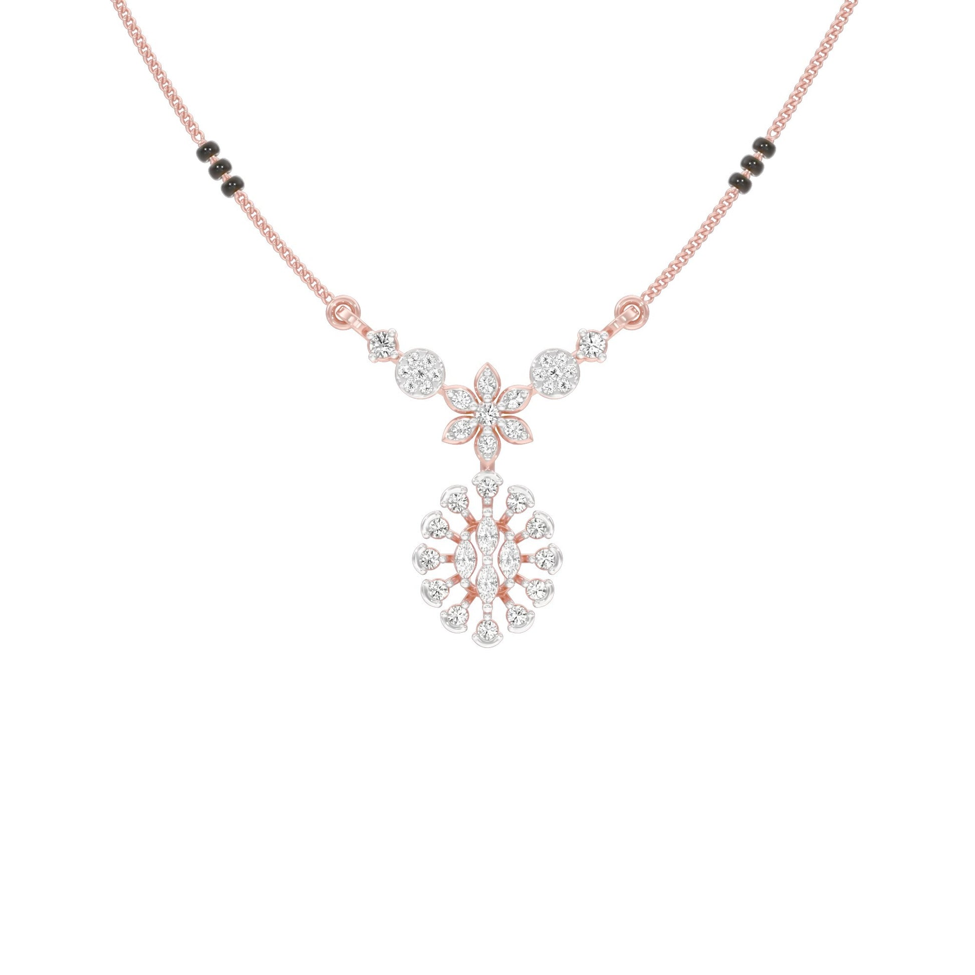 Dhrishti Diamond Mangalsutra 18 KT / Rose Gold
