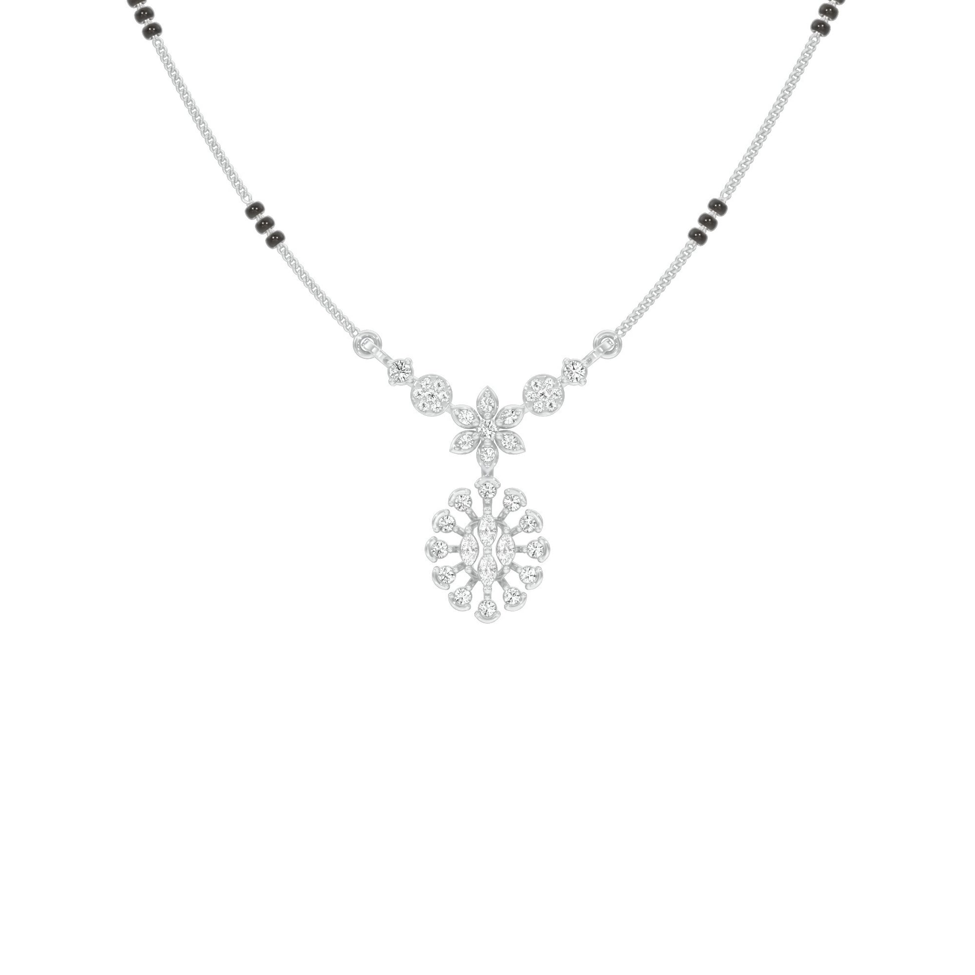 Dhrishti Diamond Mangalsutra 18 KT / White Gold