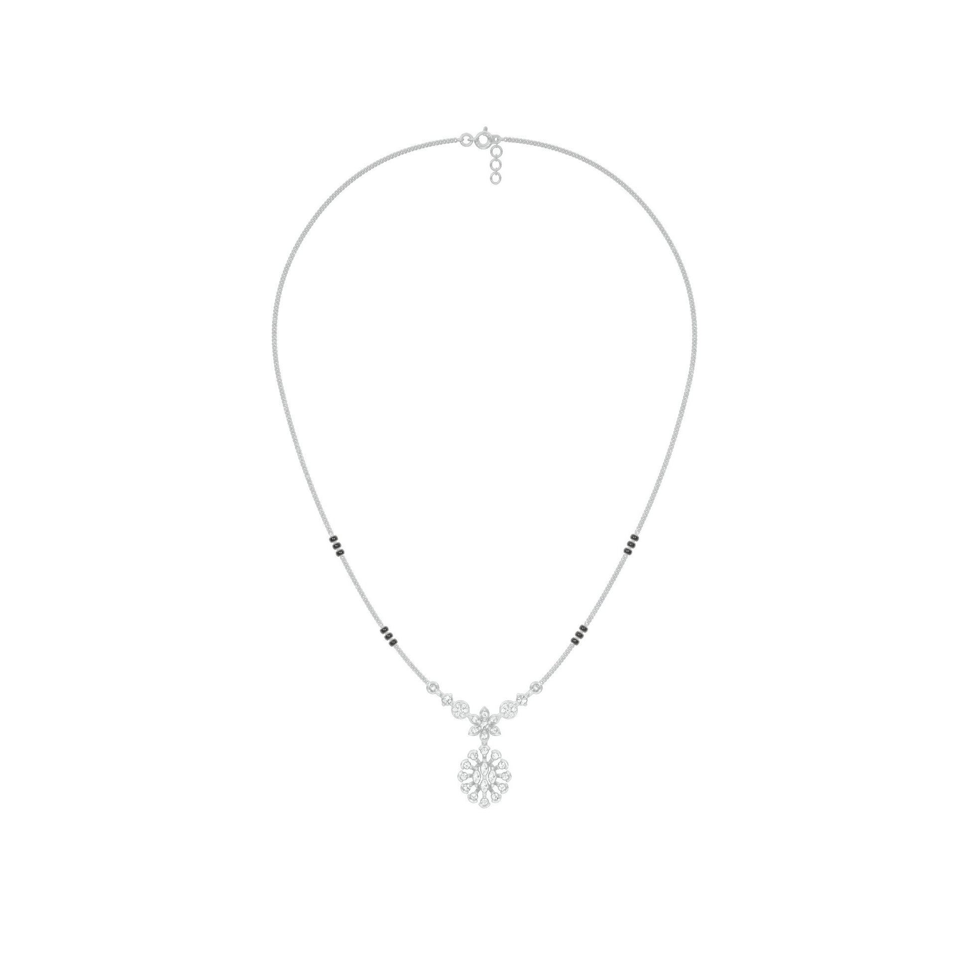 Dhrishti Diamond Mangalsutra 18 KT / White Gold