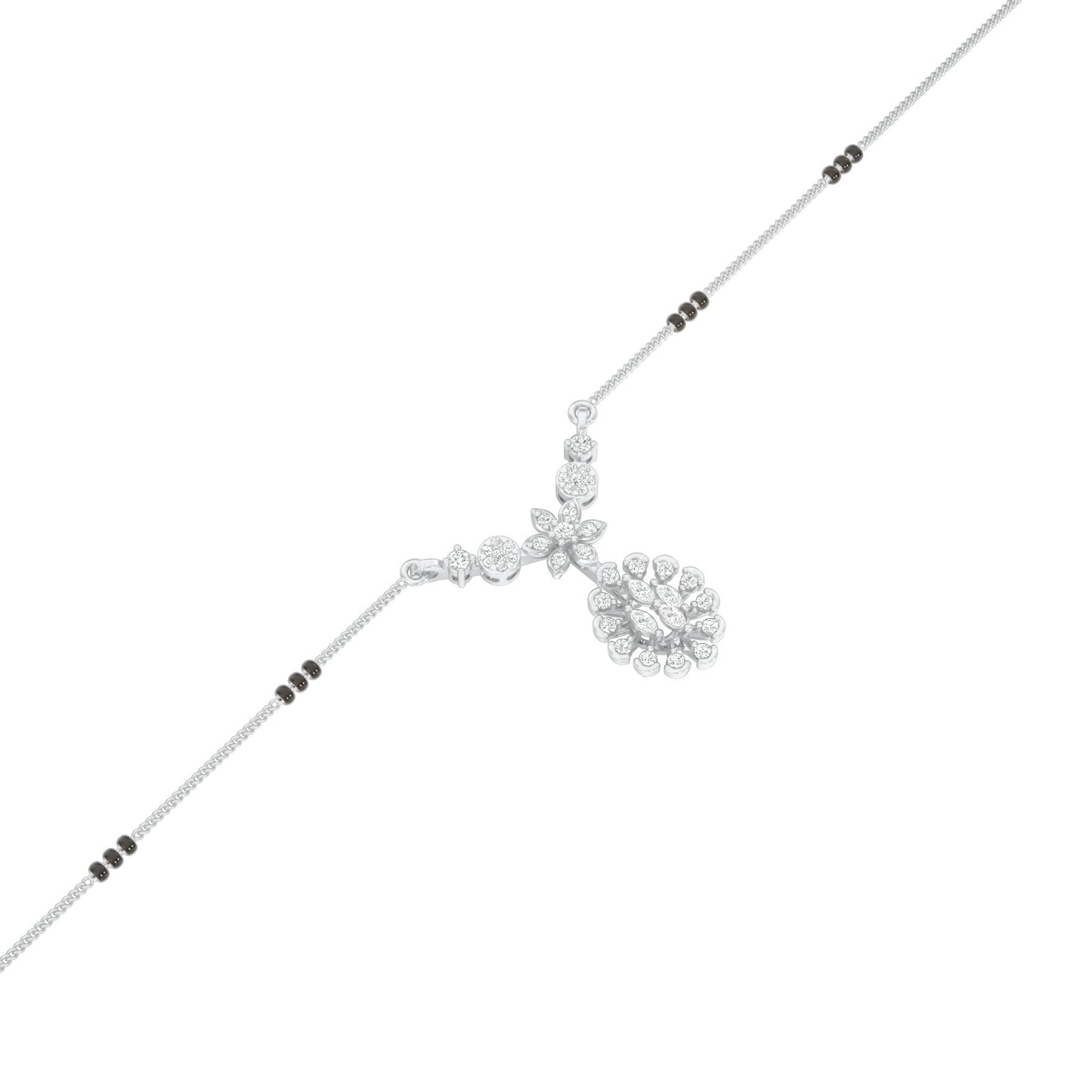 Dhrishti Diamond Mangalsutra 18 KT / White Gold