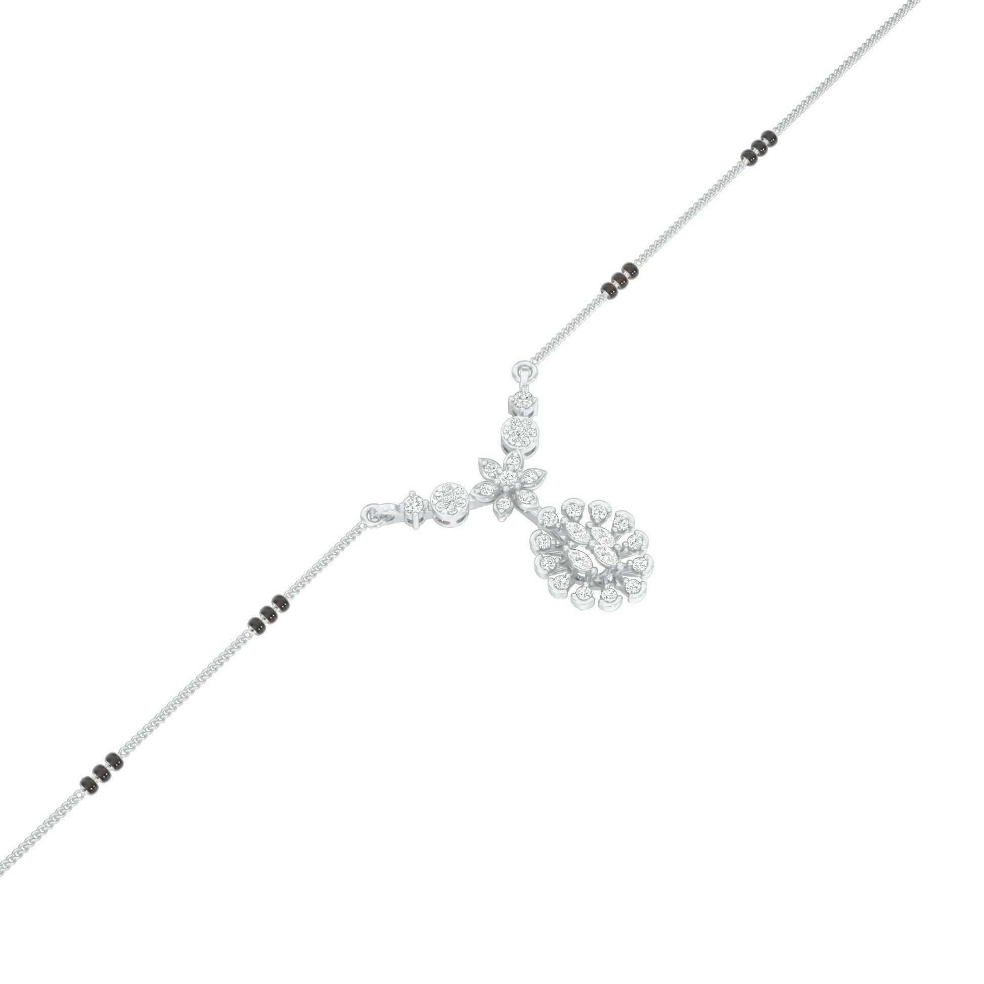 Dhrishti Diamond Mangalsutra 18 KT / White Gold