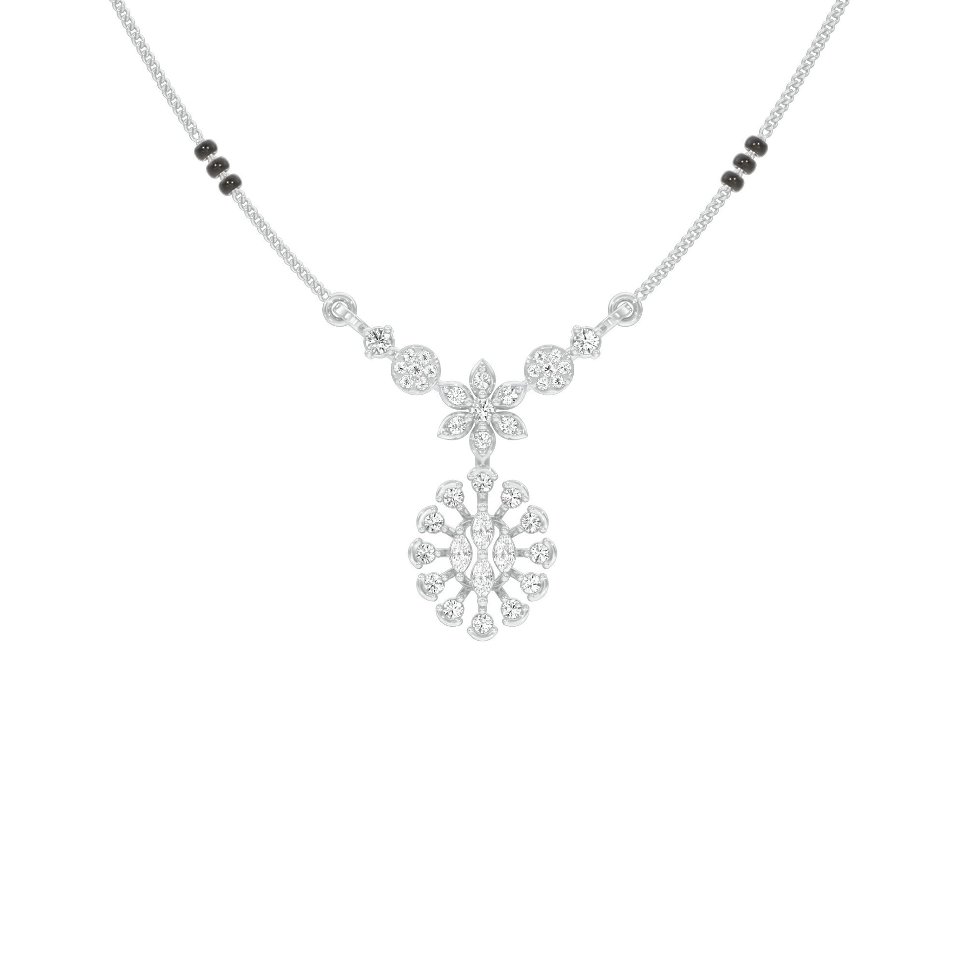Dhrishti Diamond Mangalsutra 18 KT / White Gold