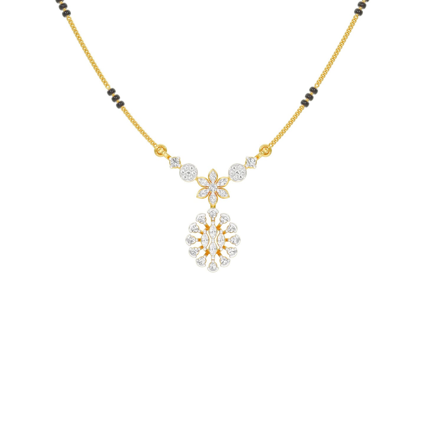 Dhrishti Diamond Mangalsutra 18 KT / Yellow Gold