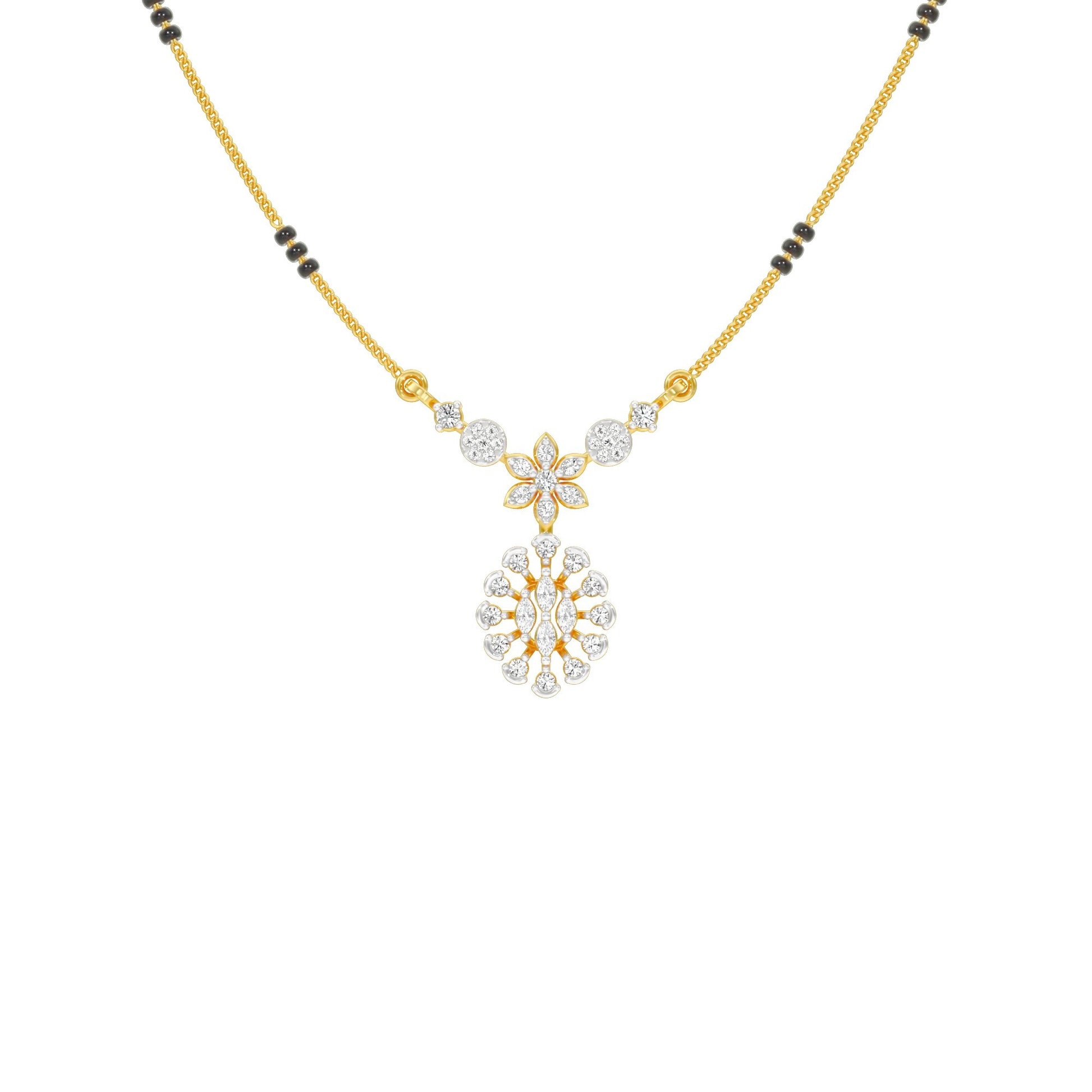 Dhrishti Diamond Mangalsutra 18 KT / Yellow Gold