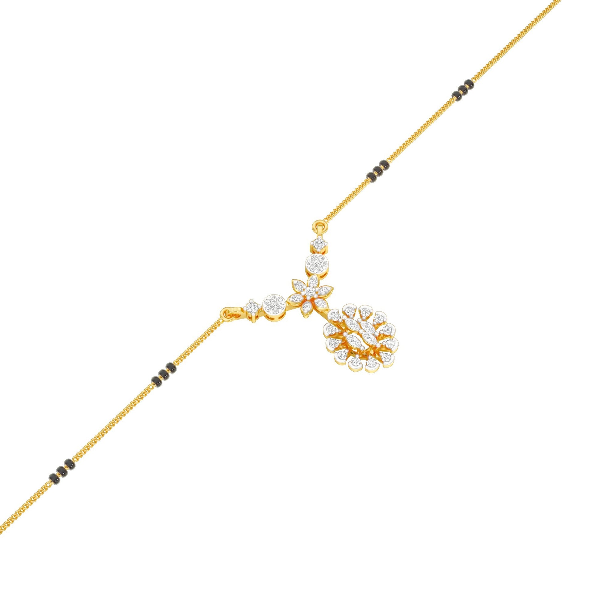 Dhrishti Diamond Mangalsutra 18 KT / Yellow Gold