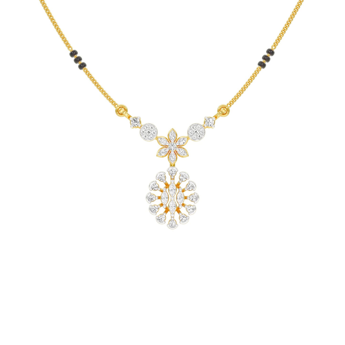 Dhrishti Diamond Mangalsutra 18 KT / Yellow Gold