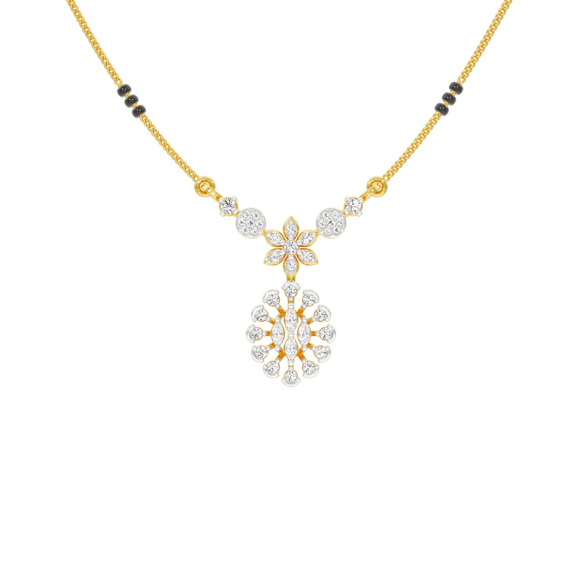 Dhrishti Diamond Mangalsutra 18 KT / Yellow Gold