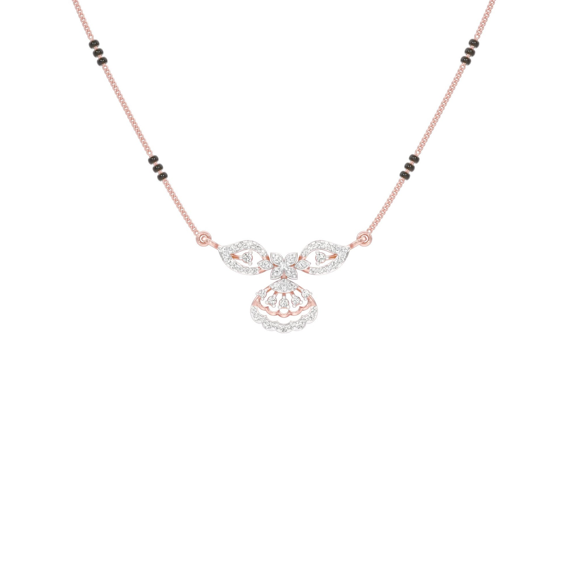 Teja Diamond Mangalsutra 18 KT / Rose Gold