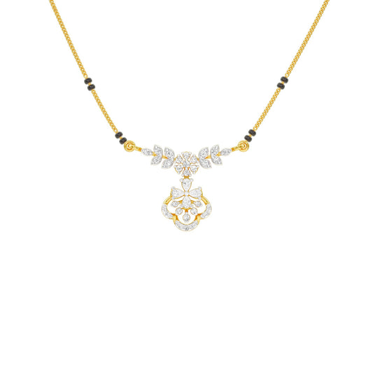 Hira Diamond Mangalsutra 18 KT / Yellow Gold