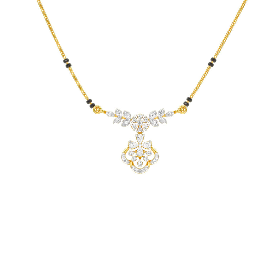 Hira Diamond Mangalsutra 18 KT / Yellow Gold