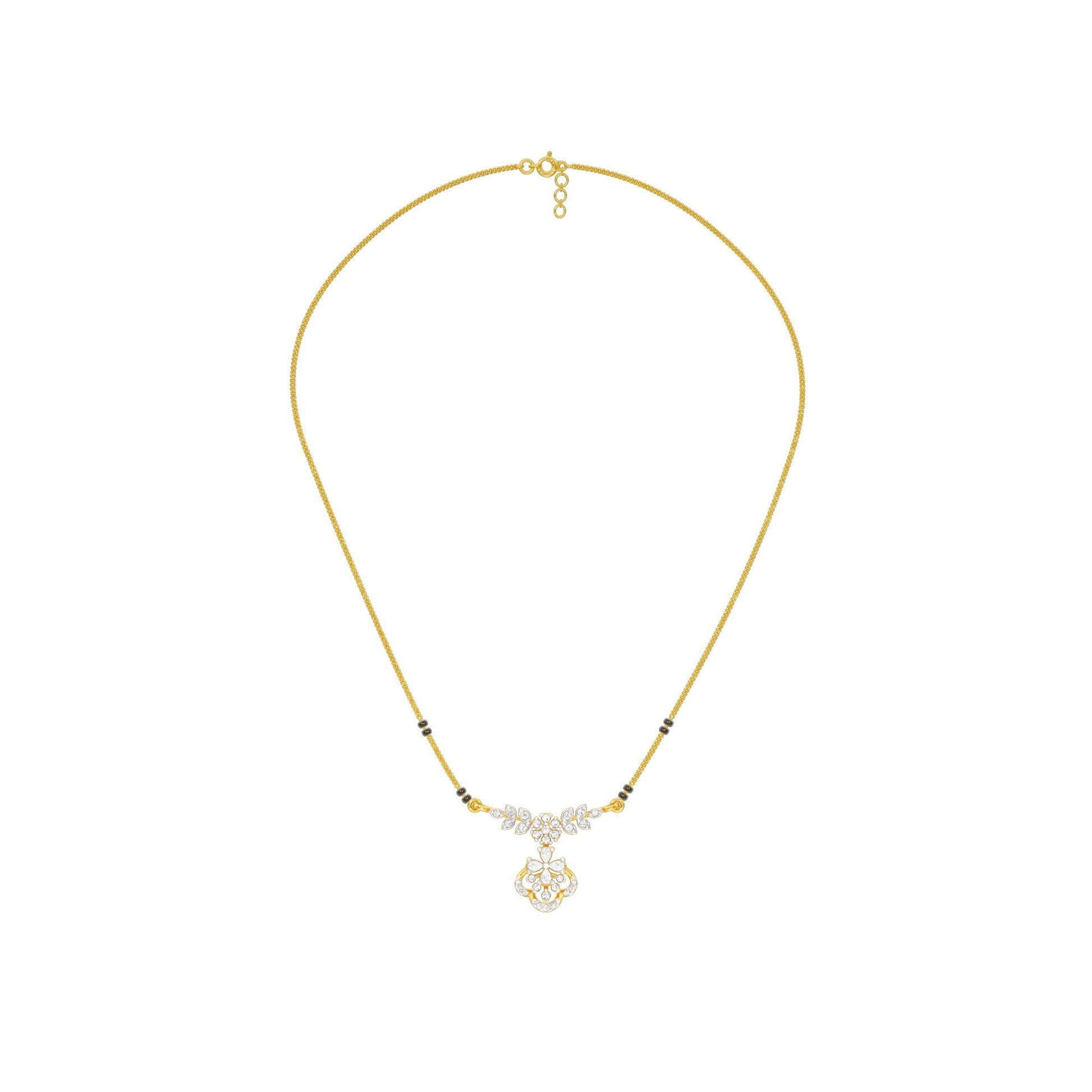 Hira Diamond Mangalsutra 18 KT / Yellow Gold