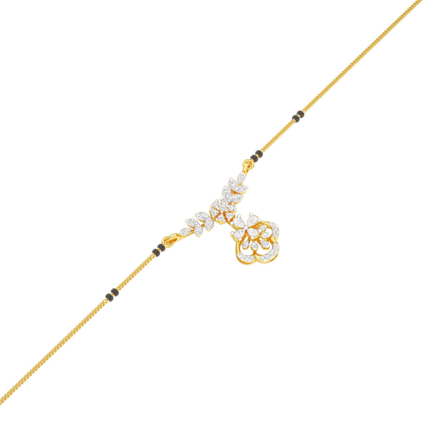 Hira Diamond Mangalsutra 18 KT / Yellow Gold