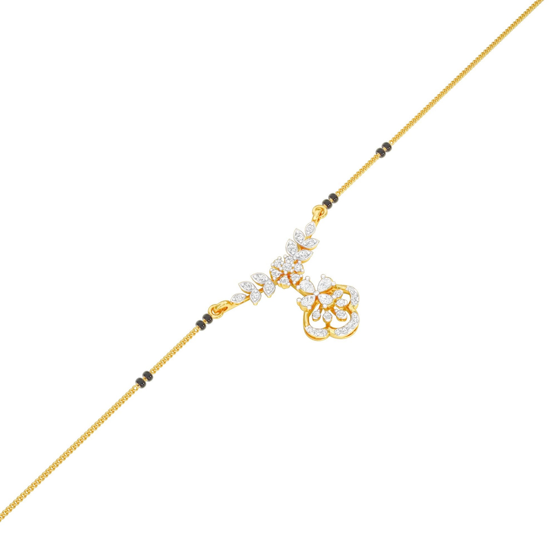 Hira Diamond Mangalsutra 18 KT / Yellow Gold