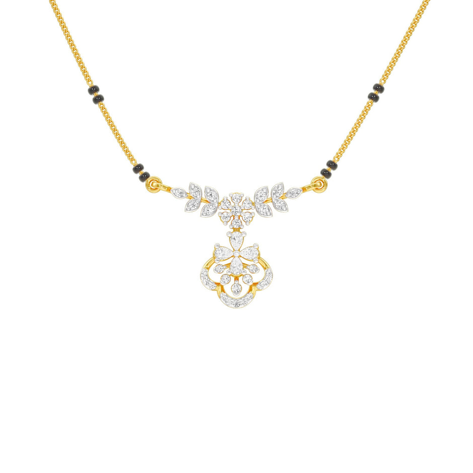Hira Diamond Mangalsutra 18 KT / Yellow Gold