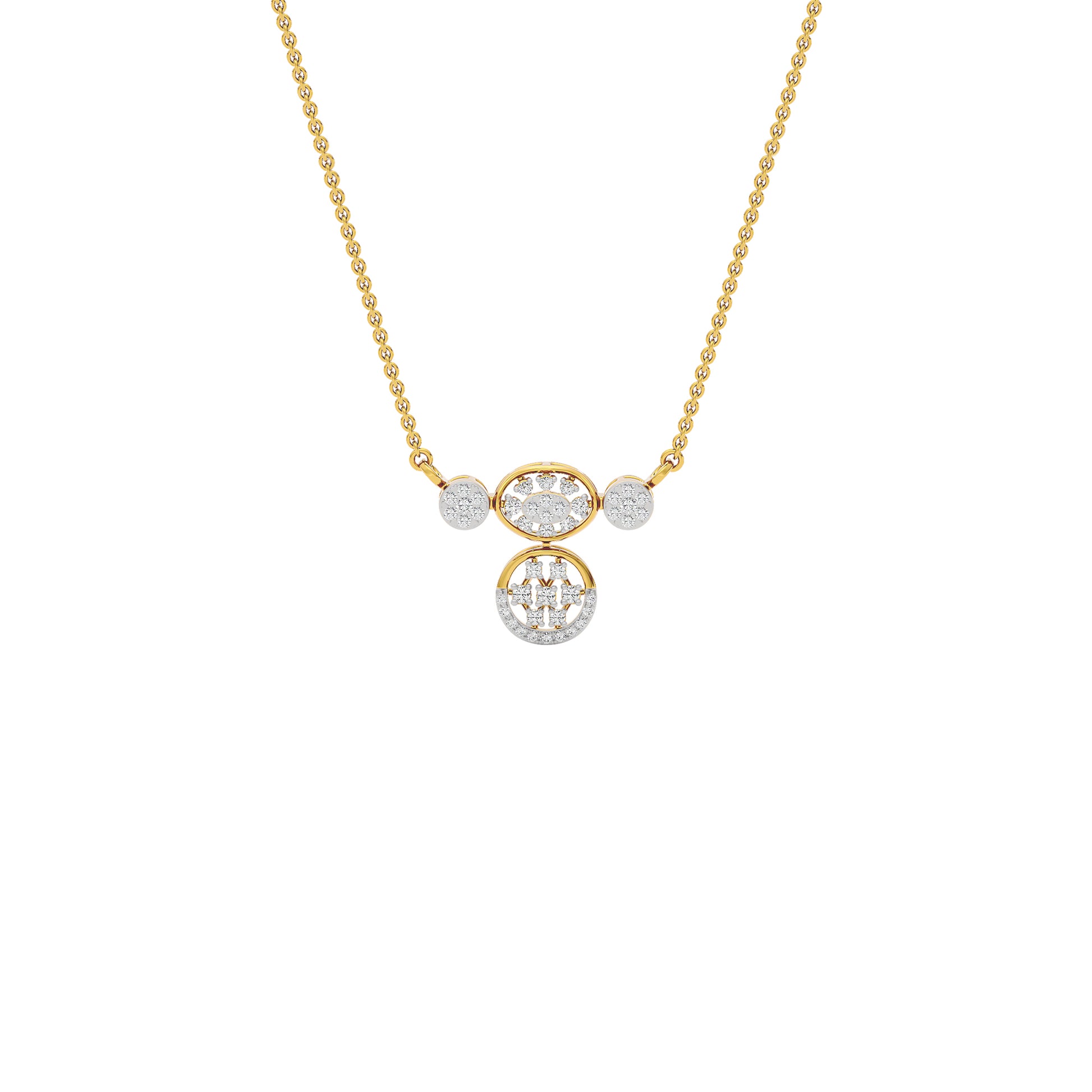 Shankha Diamond Mangalsutra 18 KT / Yellow Gold