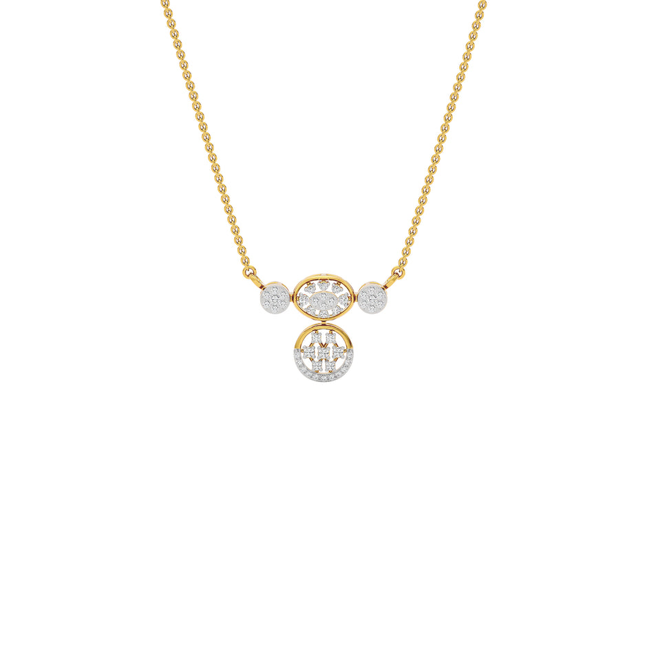 Shankha Diamond Mangalsutra 18 KT / Yellow Gold