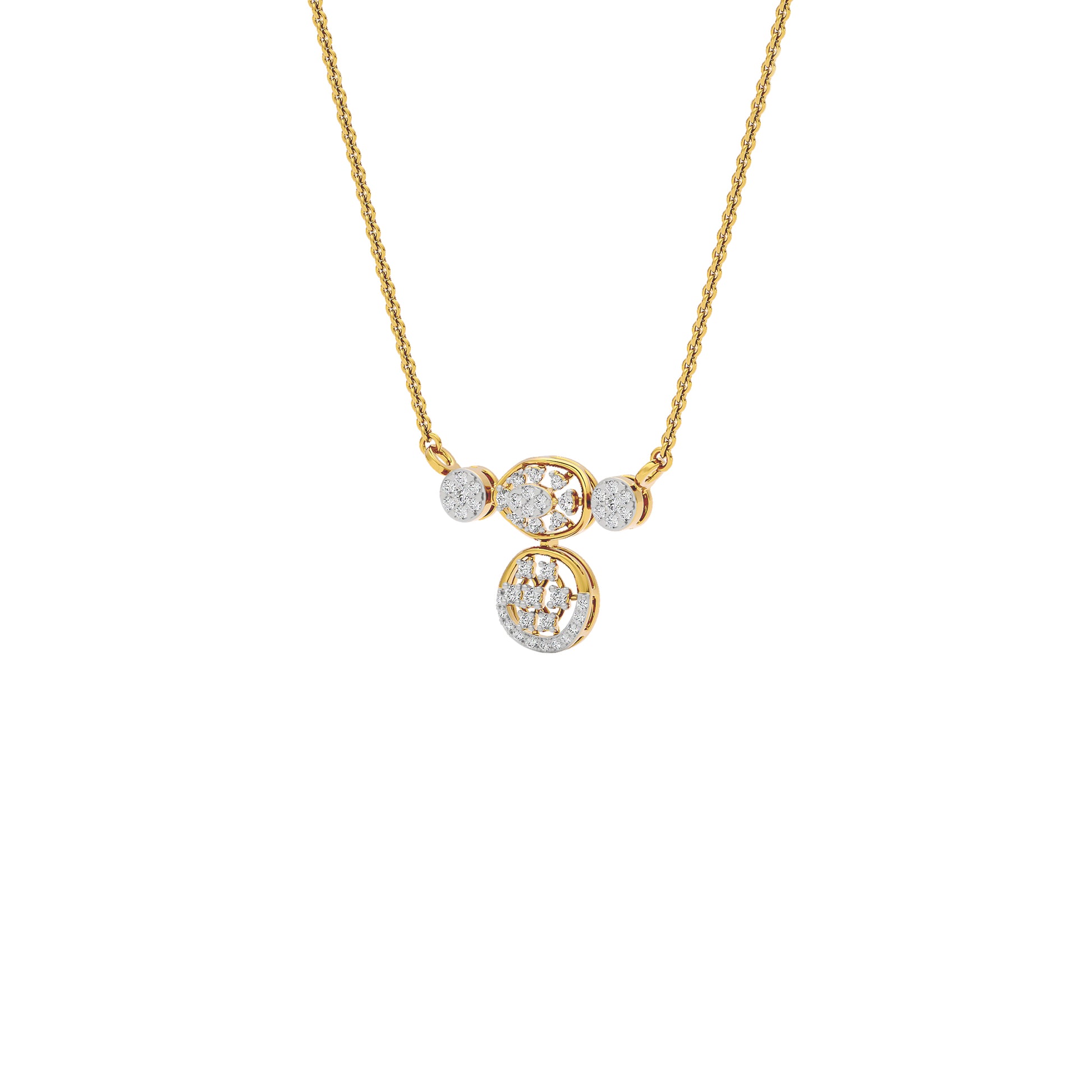 Shankha Diamond Mangalsutra 18 KT / Yellow Gold