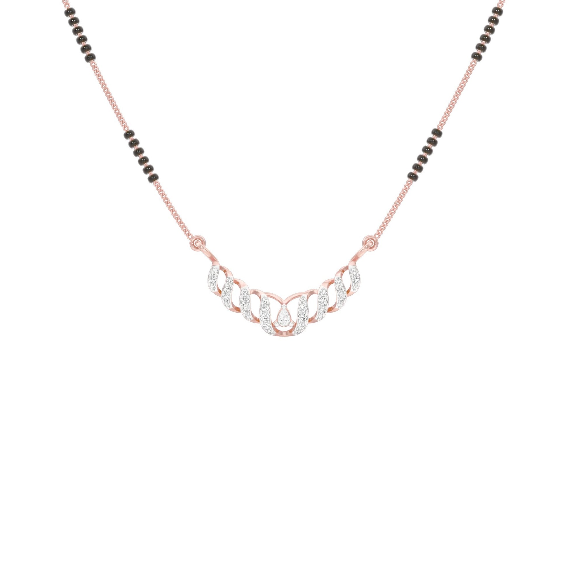 Naira Diamond Mangalsutra 18 KT / Rose Gold