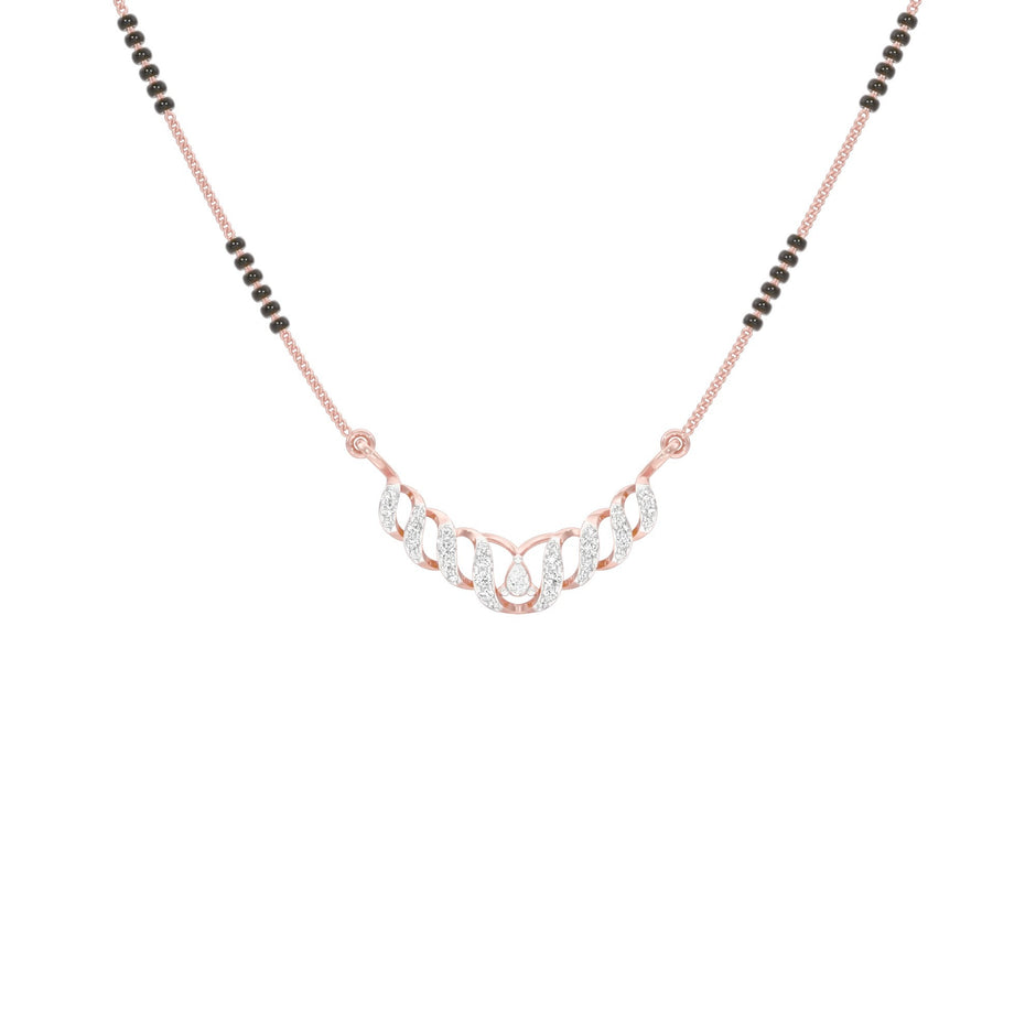 Naira Diamond Mangalsutra 18 KT / Rose Gold