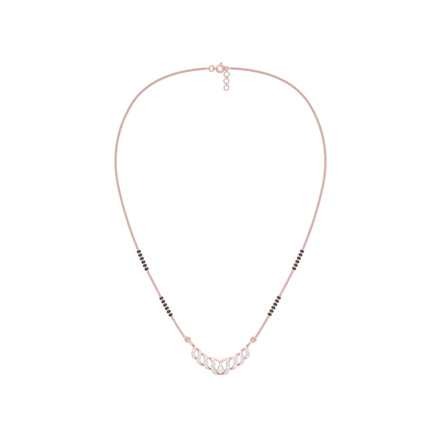 Naira Diamond Mangalsutra 18 KT / Rose Gold