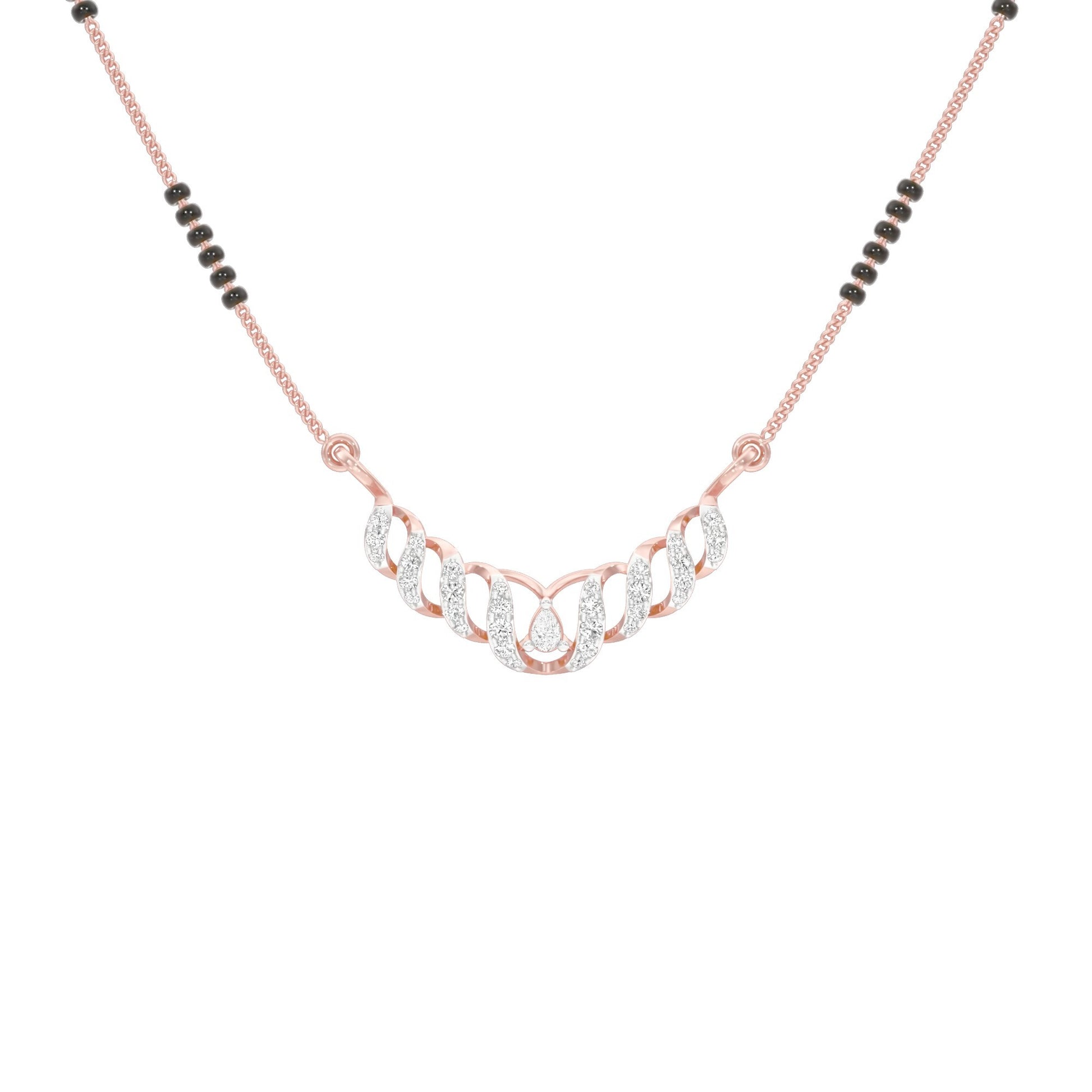Naira Diamond Mangalsutra 18 KT / Rose Gold