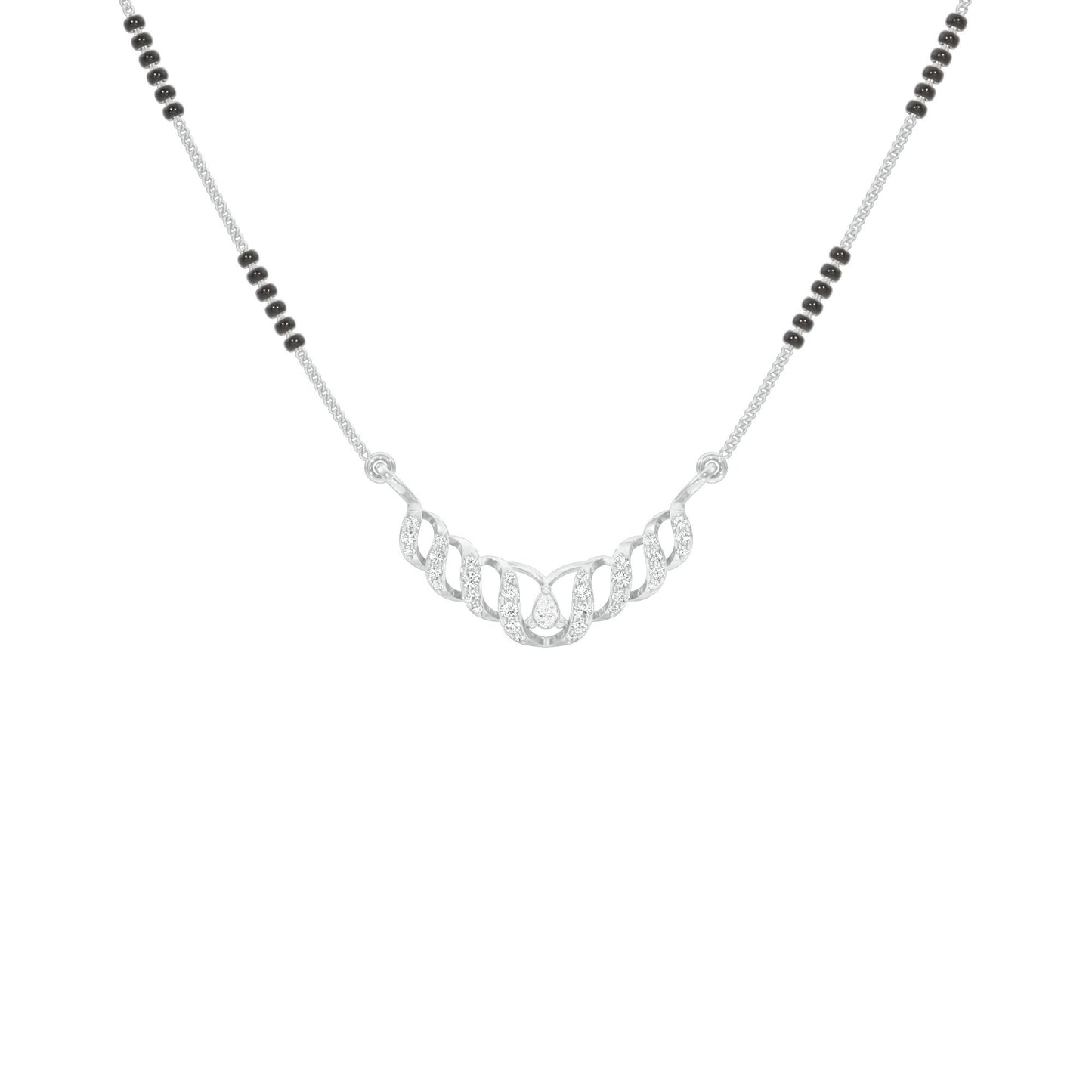 Naira Diamond Mangalsutra 18 KT / White Gold