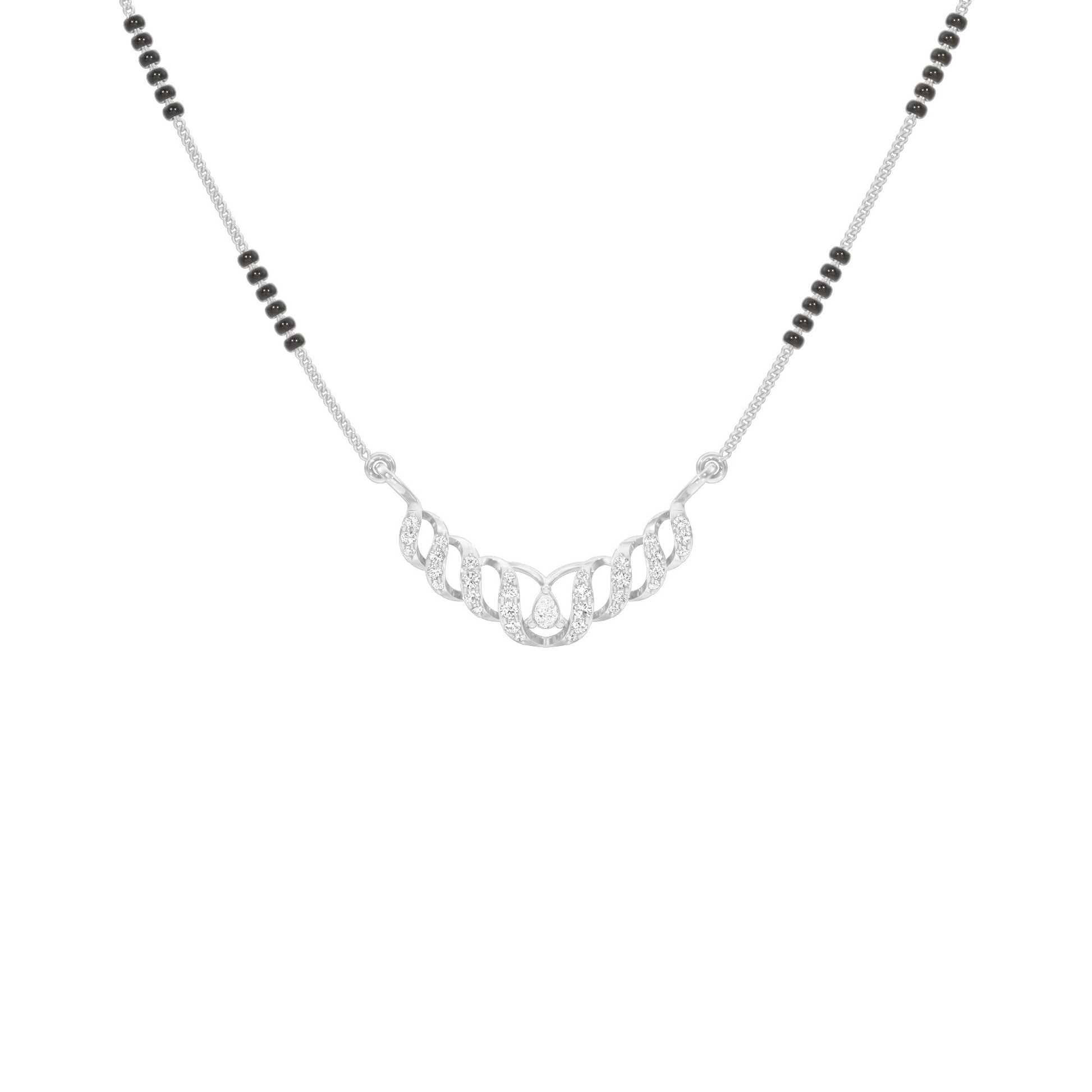 Naira Diamond Mangalsutra 18 KT / White Gold