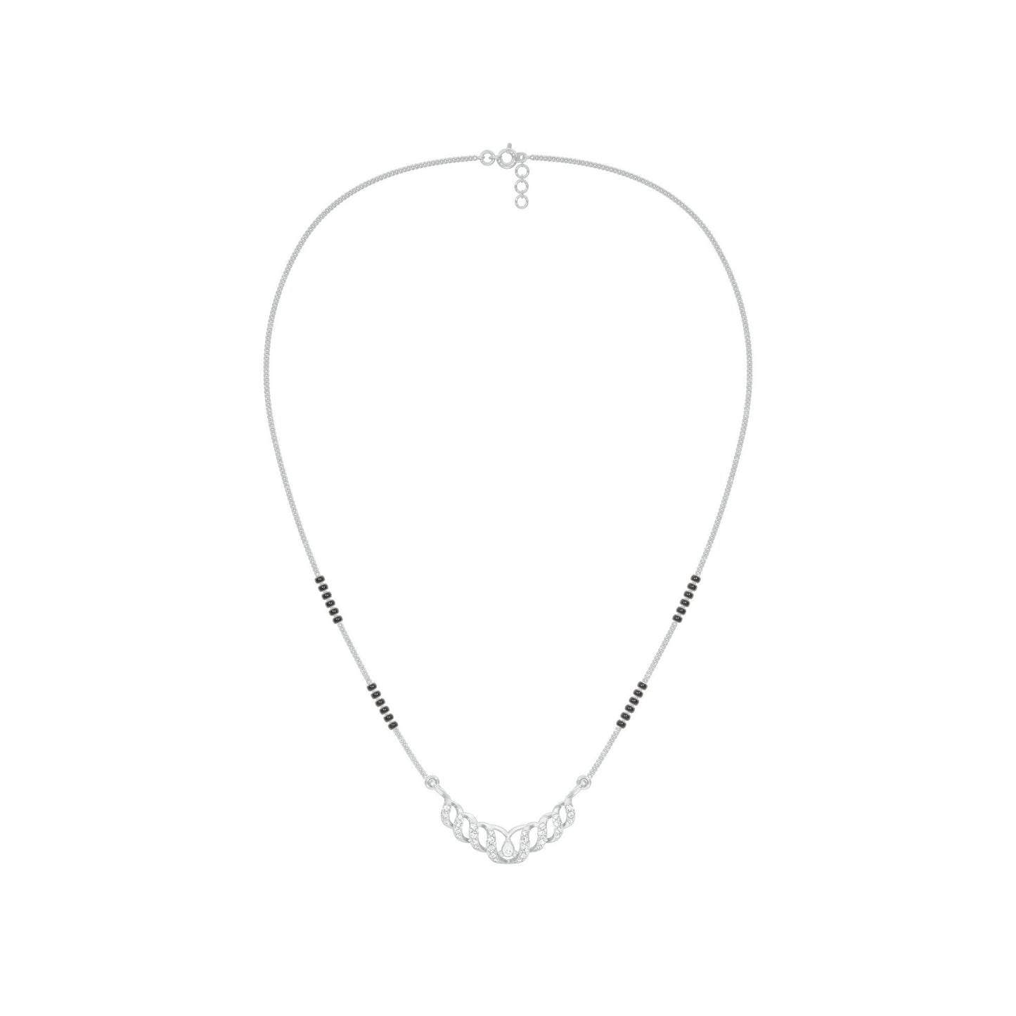 Naira Diamond Mangalsutra 18 KT / White Gold