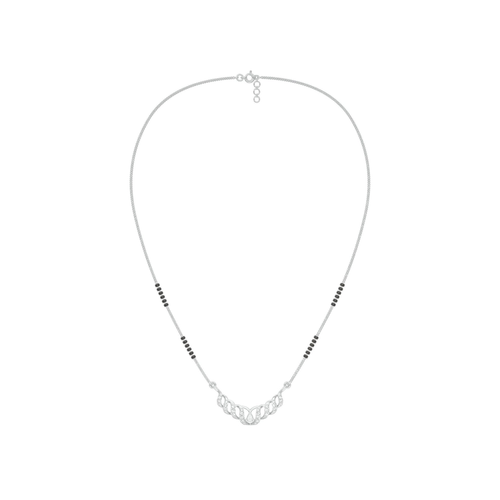 Naira Diamond Mangalsutra 18 KT / White Gold