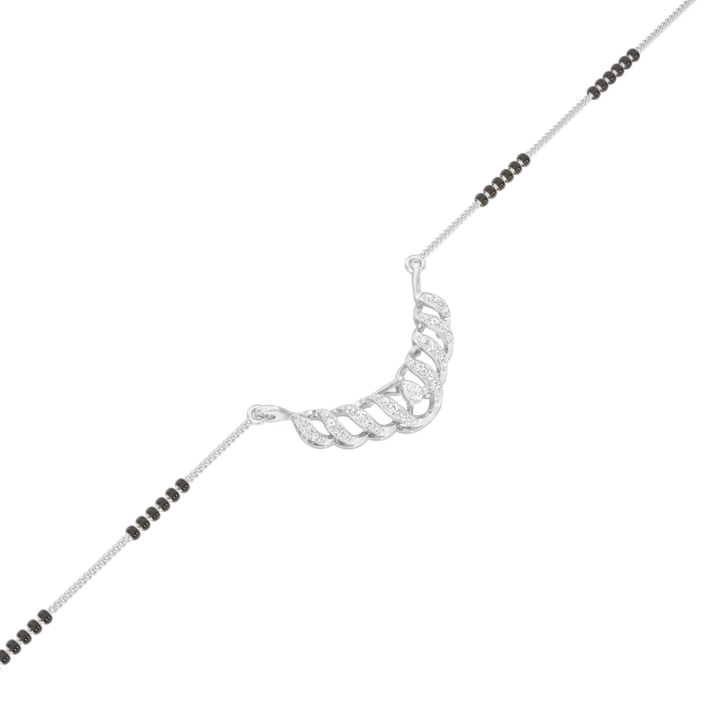 Naira Diamond Mangalsutra 18 KT / White Gold