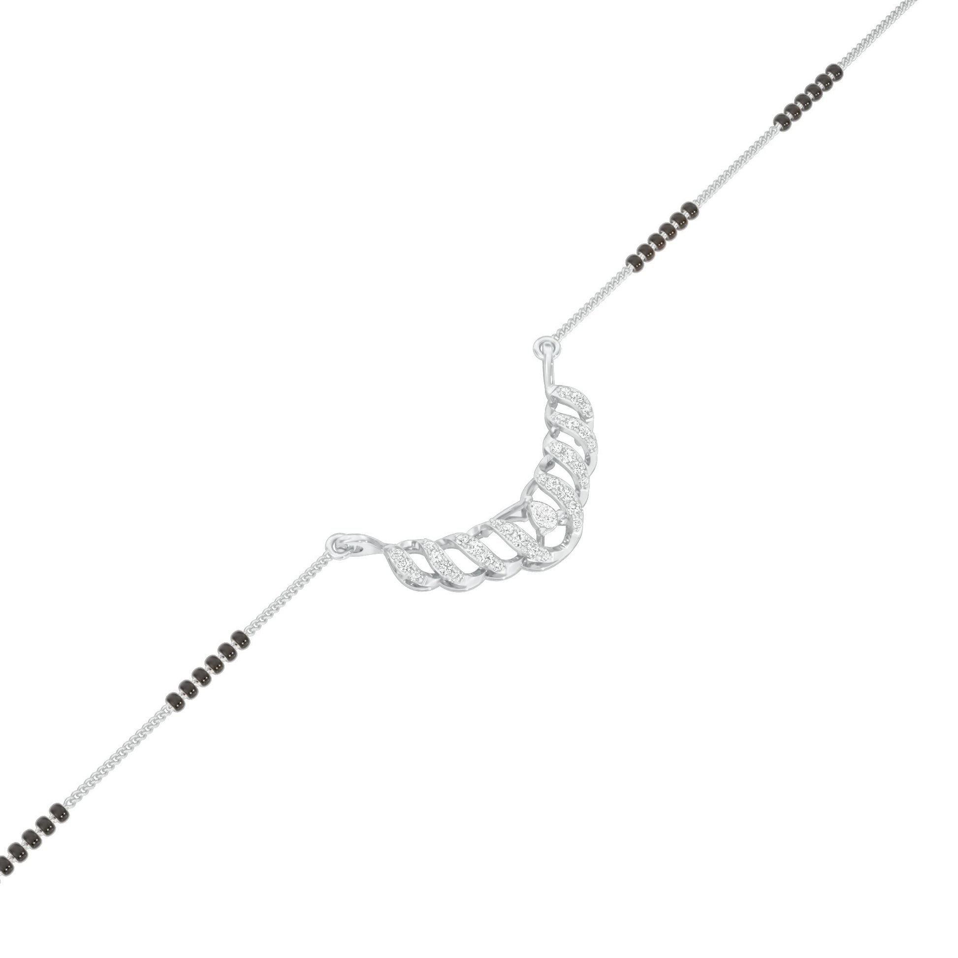 Naira Diamond Mangalsutra 18 KT / White Gold