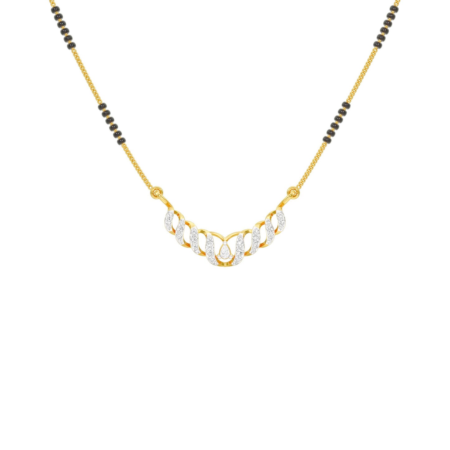 Naira Diamond Mangalsutra 18 KT / Yellow Gold