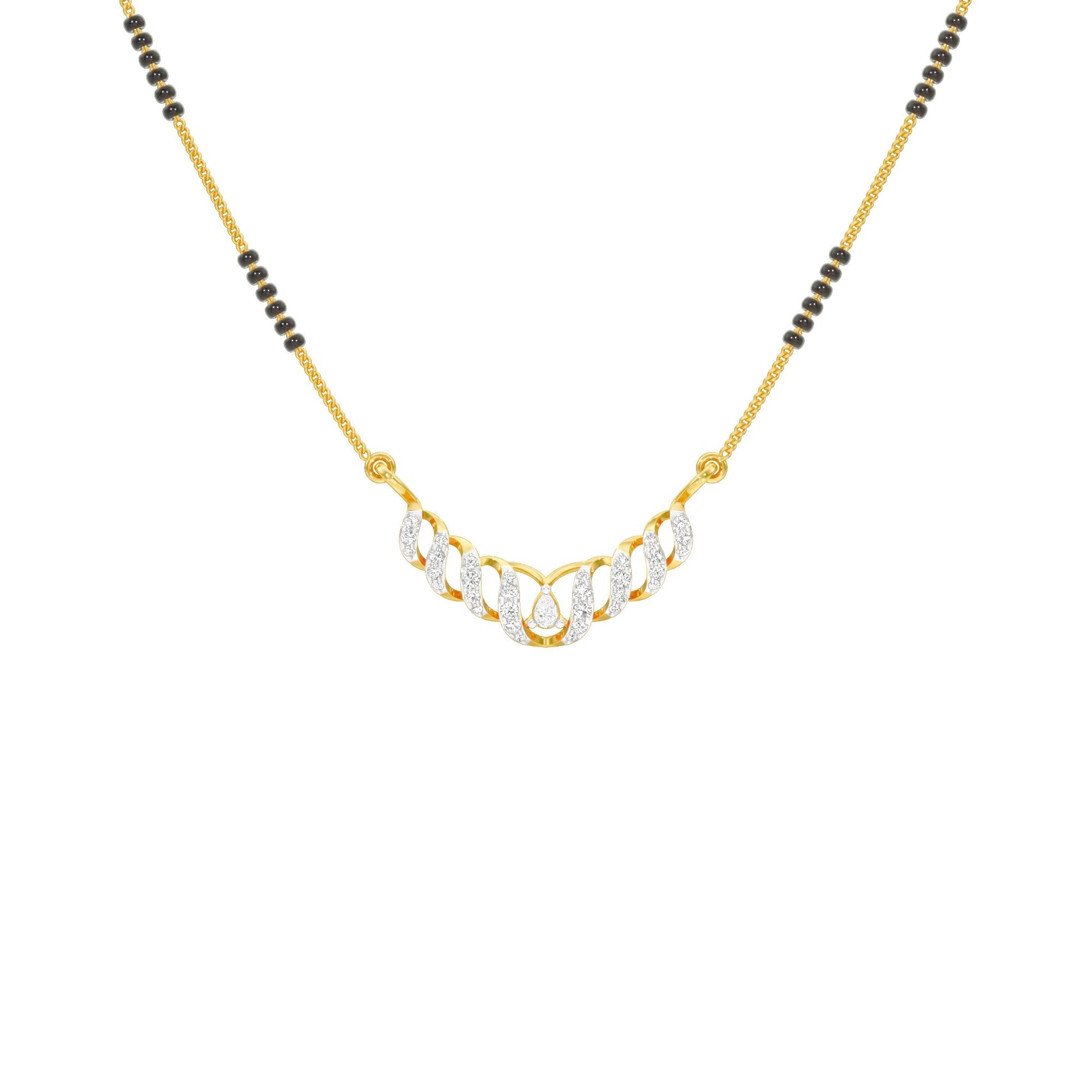 Naira Diamond Mangalsutra 18 KT / Yellow Gold