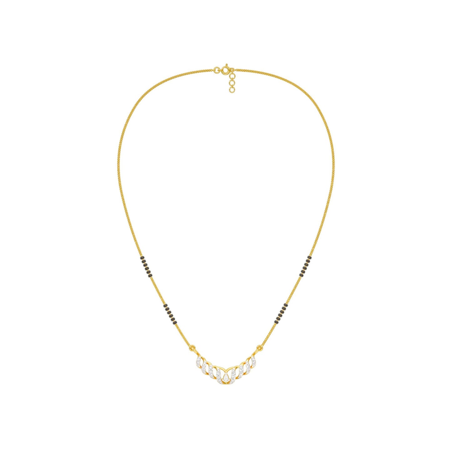 Naira Diamond Mangalsutra 18 KT / Yellow Gold