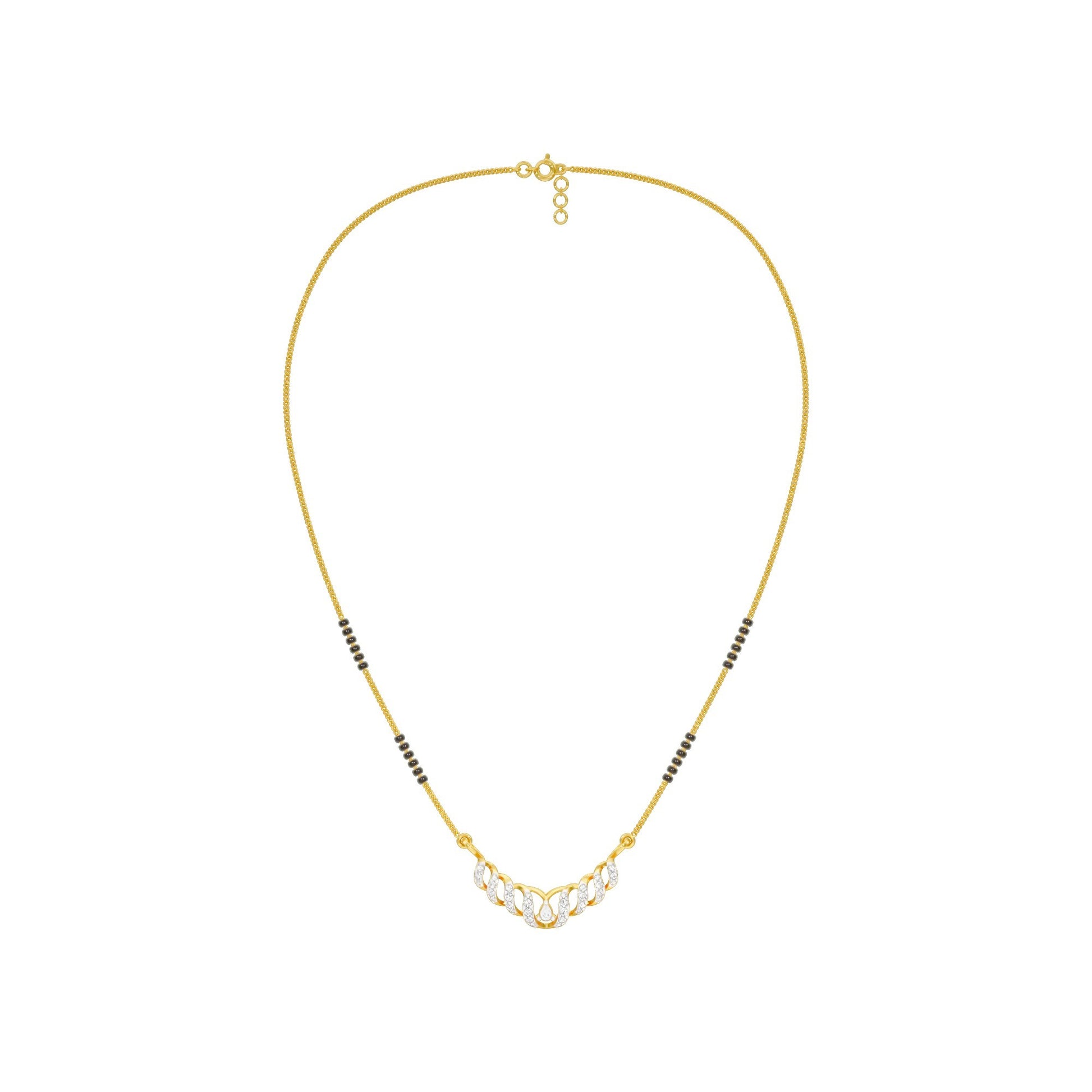 Naira Diamond Mangalsutra 18 KT / Yellow Gold