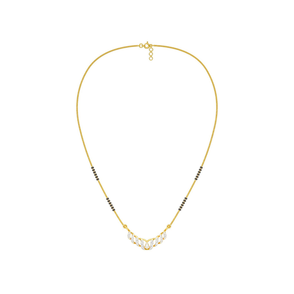 Naira Diamond Mangalsutra 18 KT / Yellow Gold