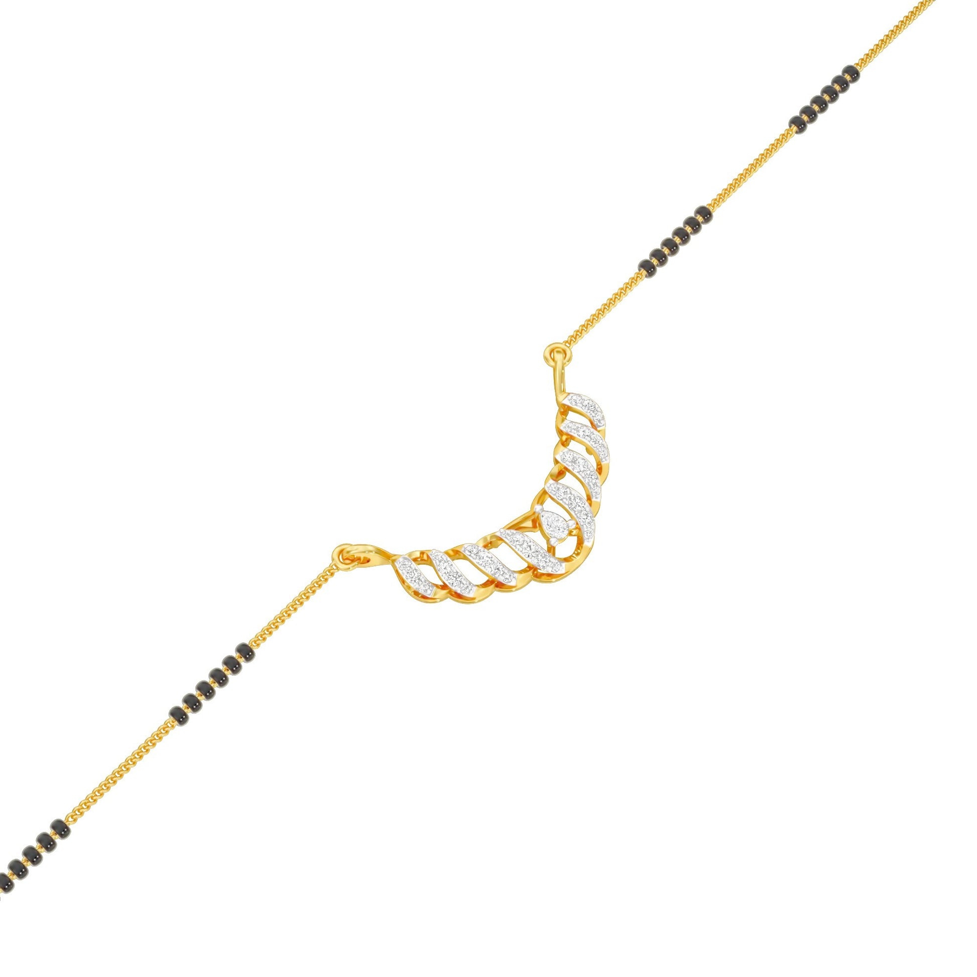 Naira Diamond Mangalsutra 18 KT / Yellow Gold