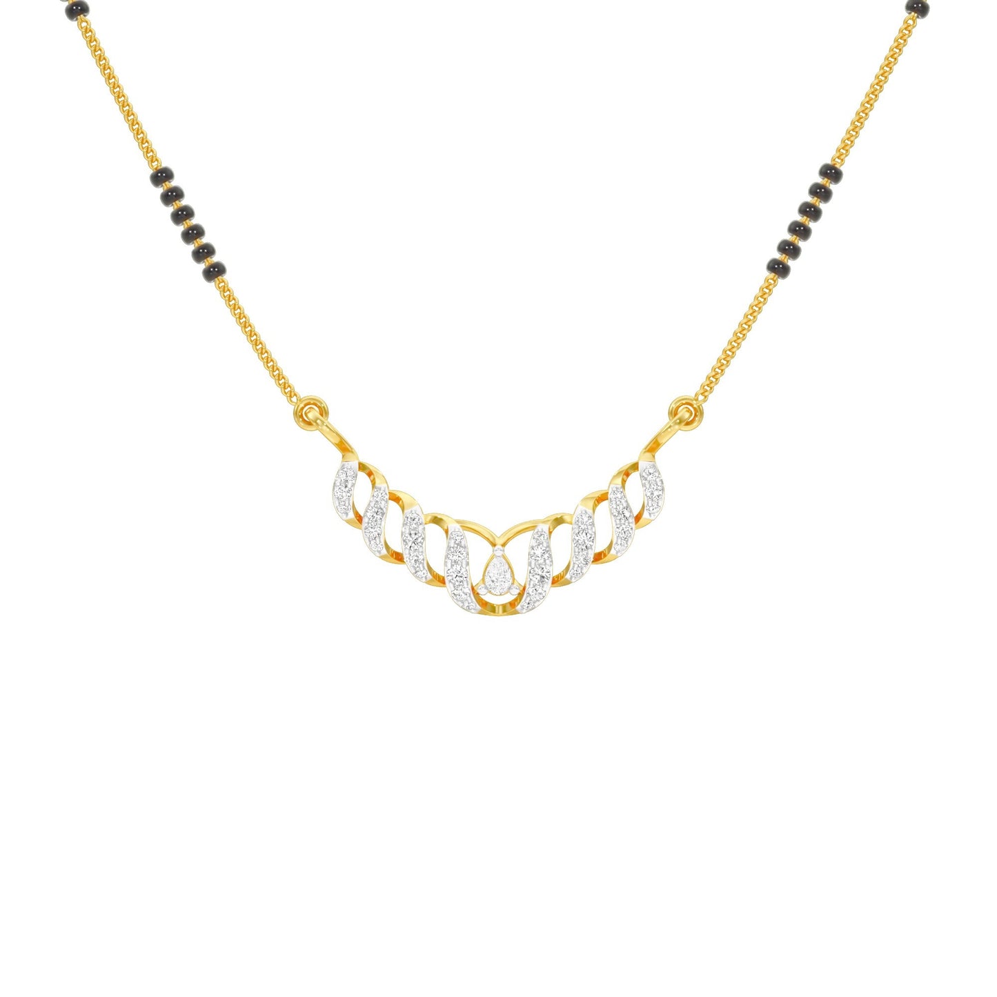 Naira Diamond Mangalsutra 18 KT / Yellow Gold