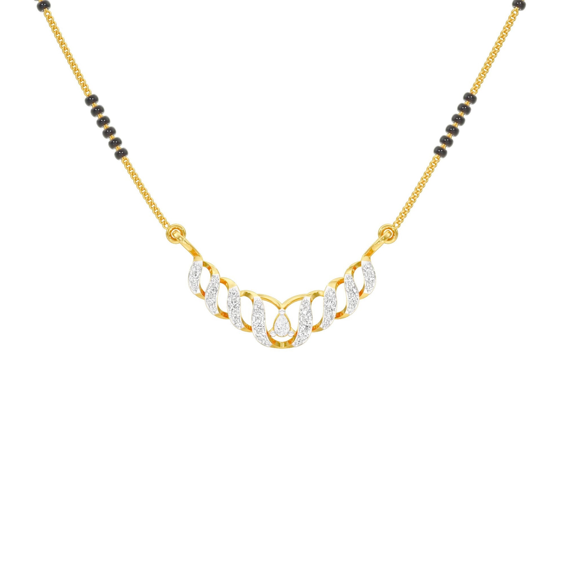 Naira Diamond Mangalsutra 18 KT / Yellow Gold