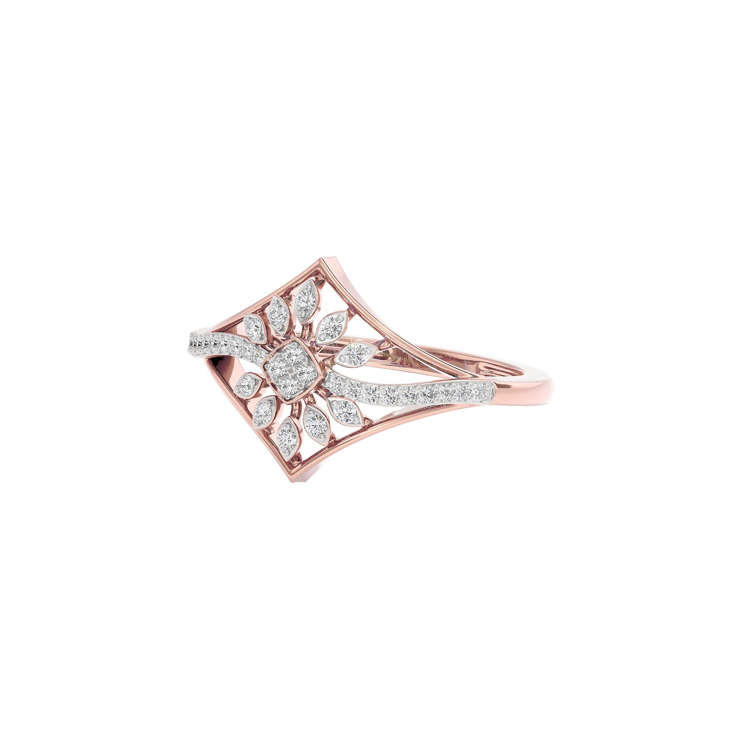 Sharp Lit Diamond Ring