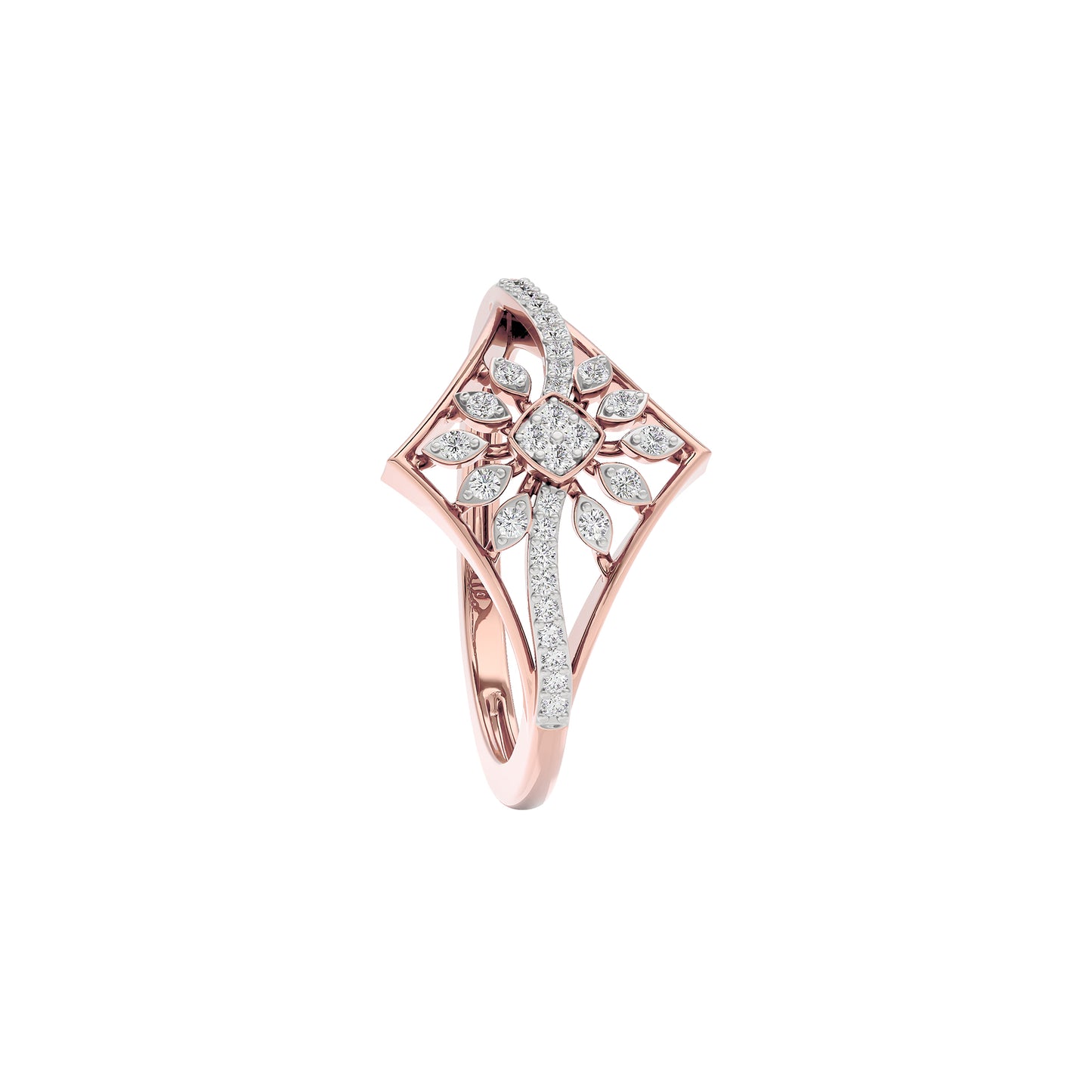 Sharp Lit Diamond Ring
