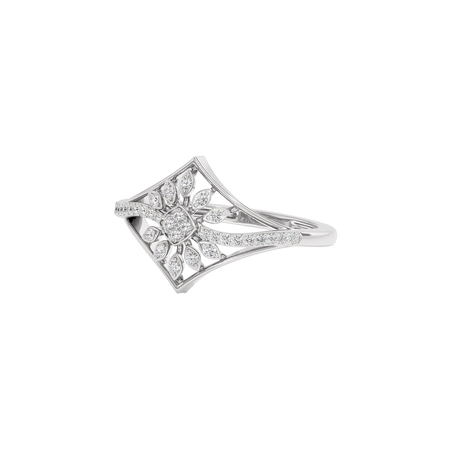 Sharp Lit Diamond Ring