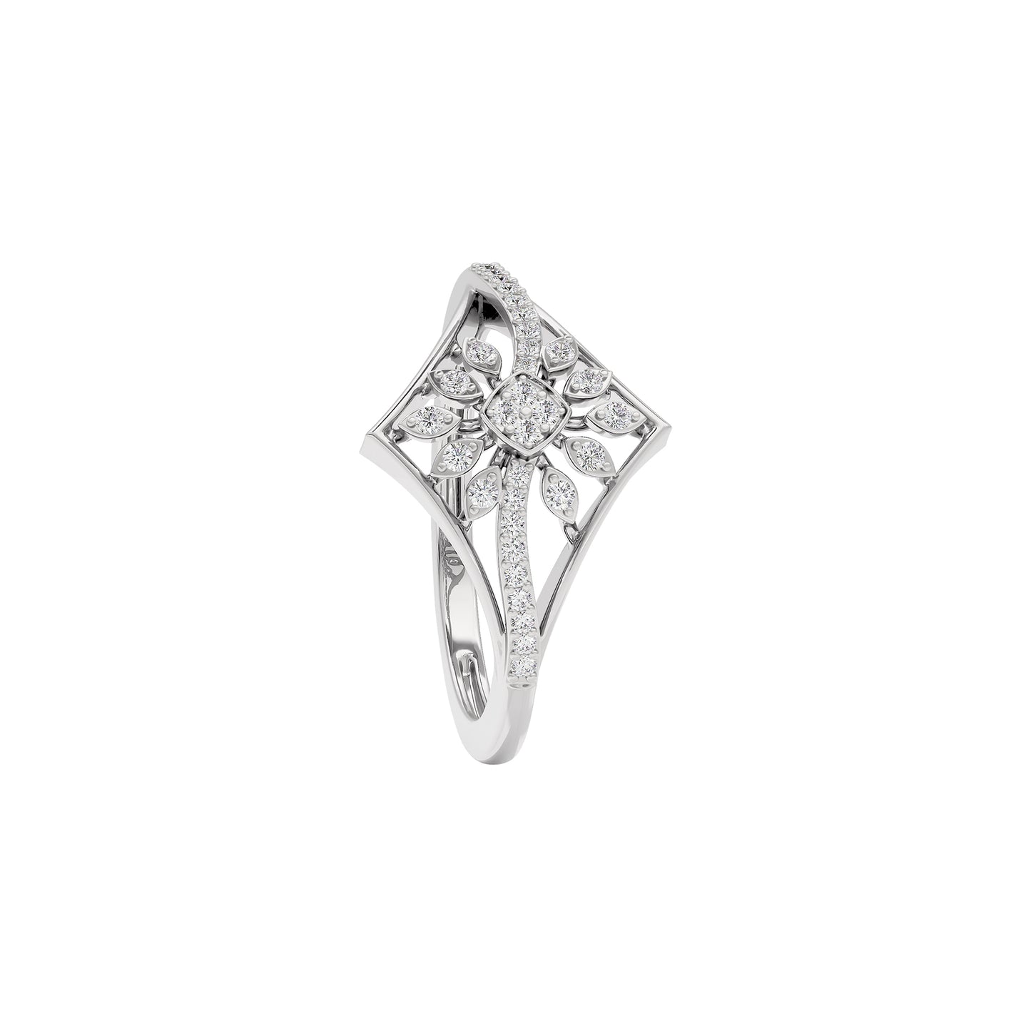 Sharp Lit Diamond Ring