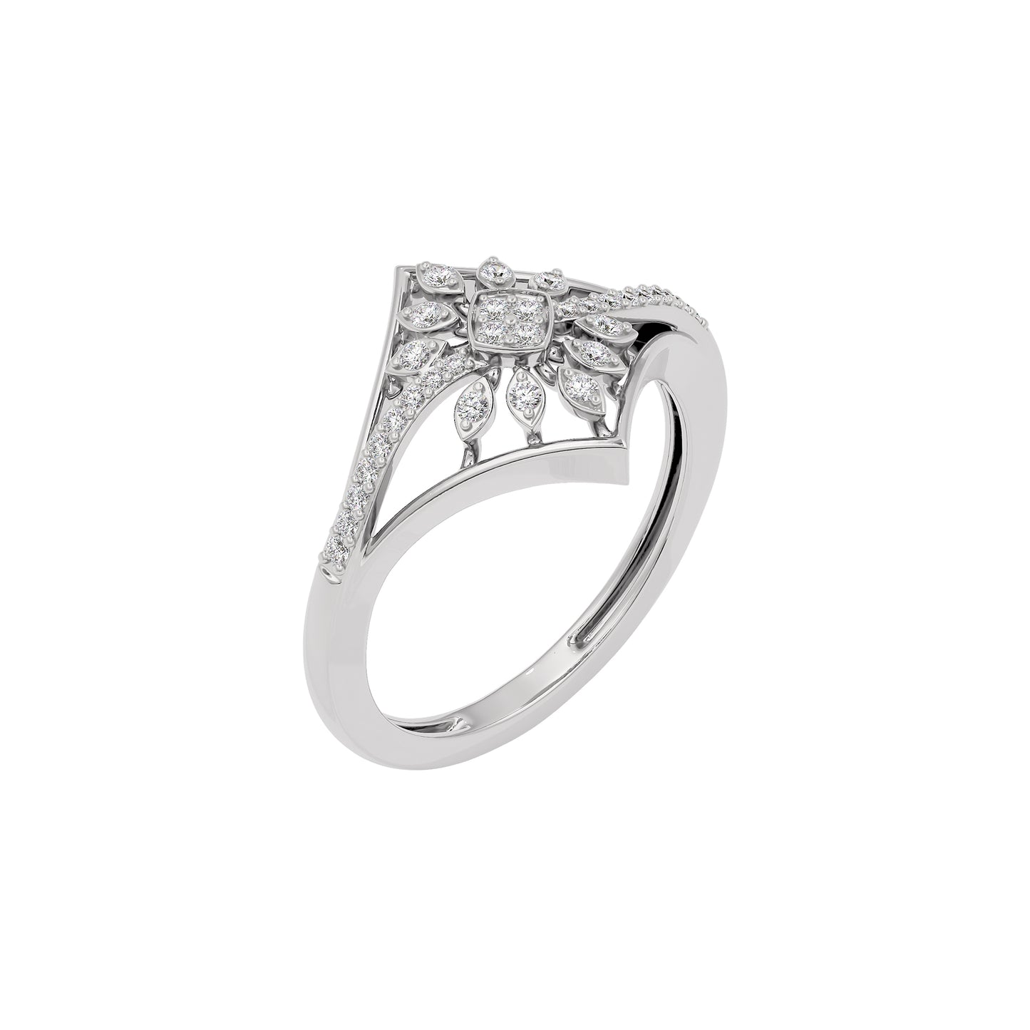 Sharp Lit Diamond Ring