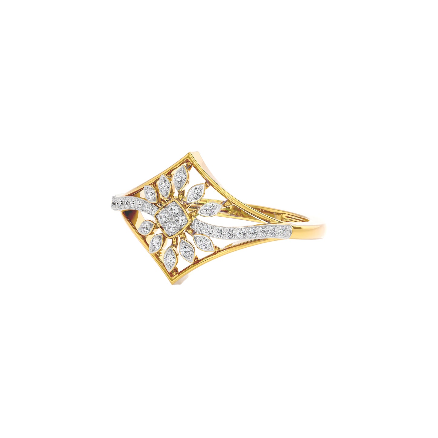 Sharp Lit Diamond Ring