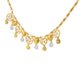 Textured Disc & Filigree Gold Necklace