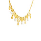 Textured Disc & Filigree Gold Necklace