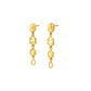 Geometric Hexagon Drop Gold Earrings